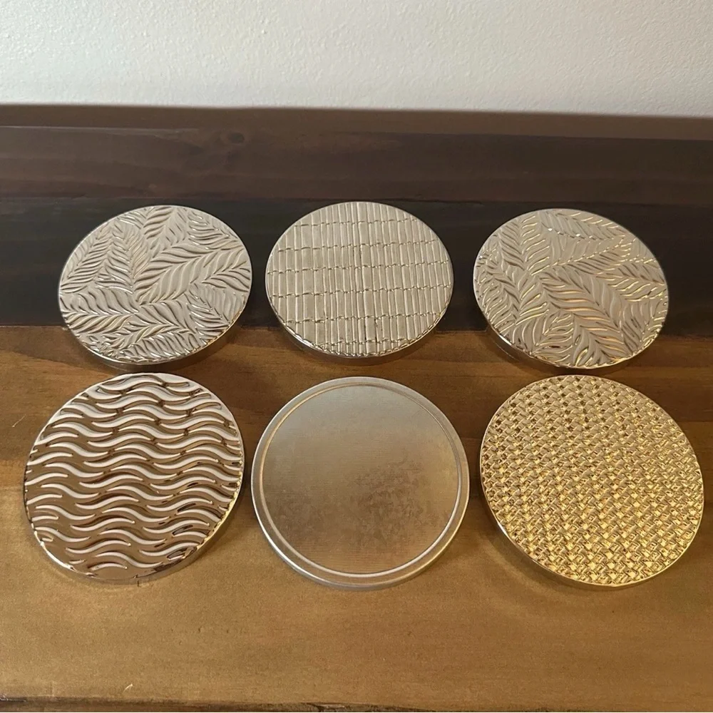 Bath and Body Works Candle Lids Mixed Pattern Replacement Lids Lot of 6 - Picture 1 of 1